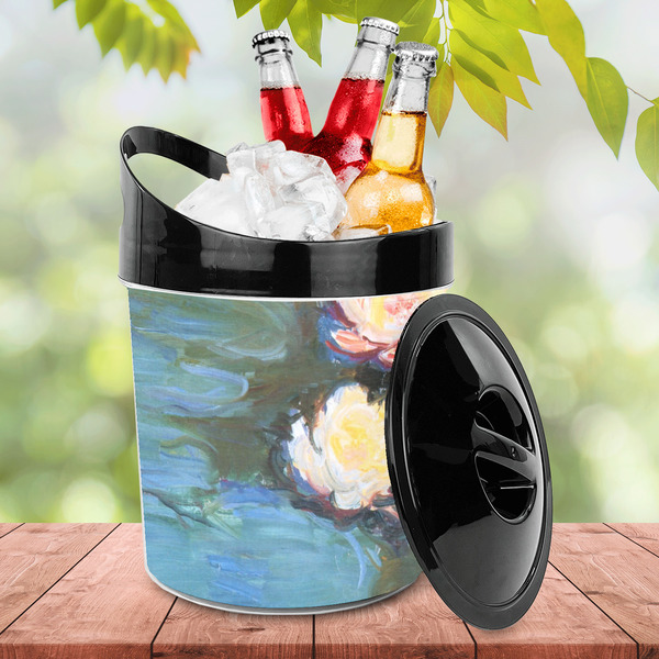 Water Lilies #2 Plastic Ice Bucket - LIFESTYLE
