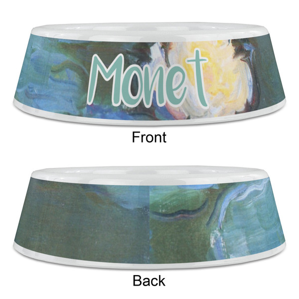 Water Lilies #2 Plastic Pet Bowls - Large - APPROVAL