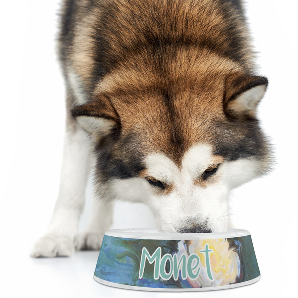 Water Lilies #2 Plastic Pet Bowls - Large - LIFESTYLE