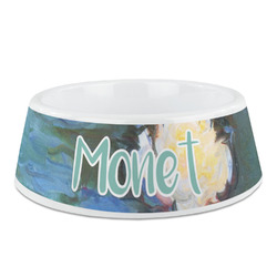 Water Lilies #2 Plastic Dog Bowl