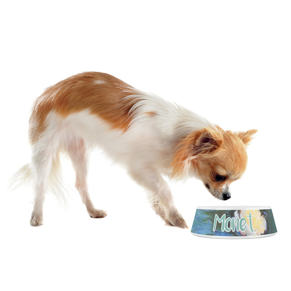 Water Lilies #2 Plastic Pet Bowls - Small - LIFESTYLE