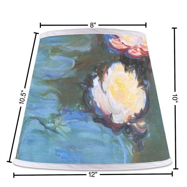 Water Lilies #2 Poly Film Empire Lampshade - Dimensions