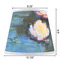 Water Lilies #2 Poly Film Empire Lampshade - Dimensions