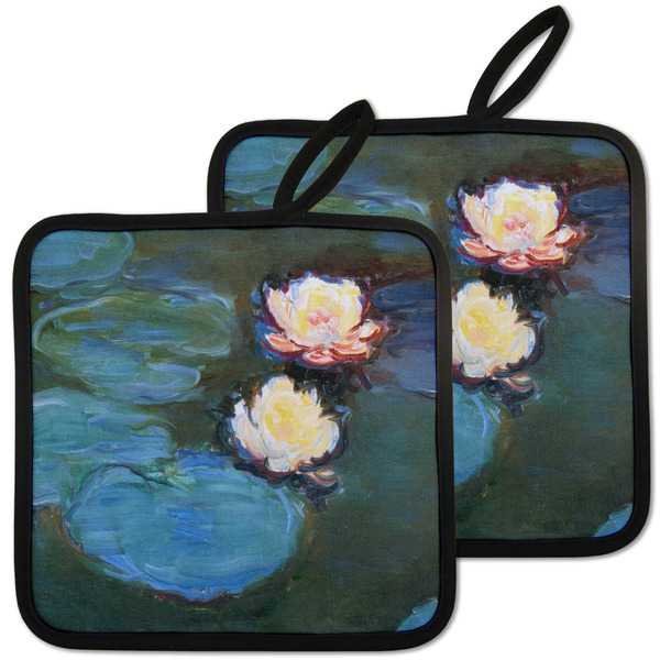 Custom Water Lilies #2 Pot Holders - Set of 2