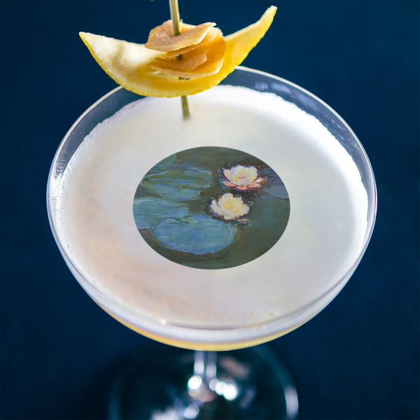 Water Lilies #2 Printed Drink Topper - Small - In Context