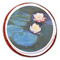 Water Lilies #2 Printed Icing Circle - Large - On Cookie