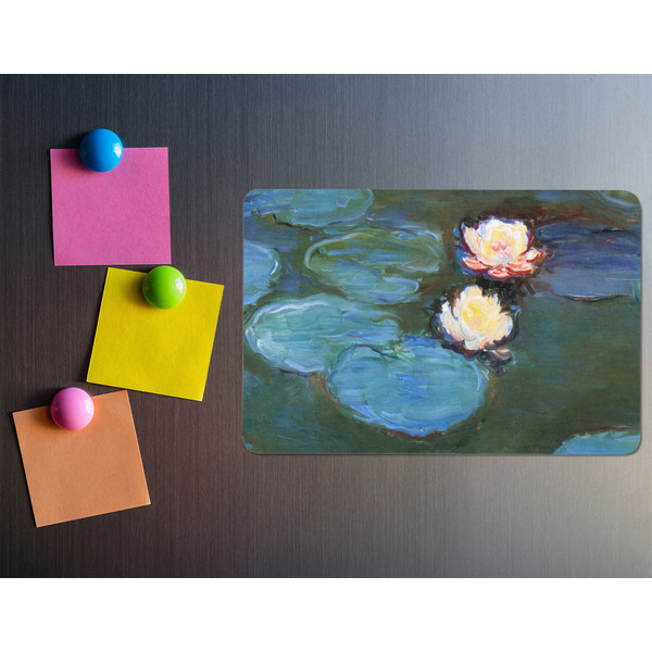Water Lilies #2 Rectangular Fridge Magnet - LIFESTYLE