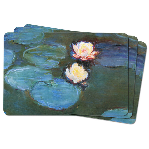 Water Lilies #2 Rectangular Fridge Magnet - THREE