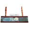 Water Lilies #2 Red Mahogany Nameplates with Business Card Holder - Straight