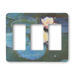 Water Lilies #2 Rocker Style Light Switch Cover - Three Switch