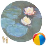 Water Lilies #2 Round Beach Towel