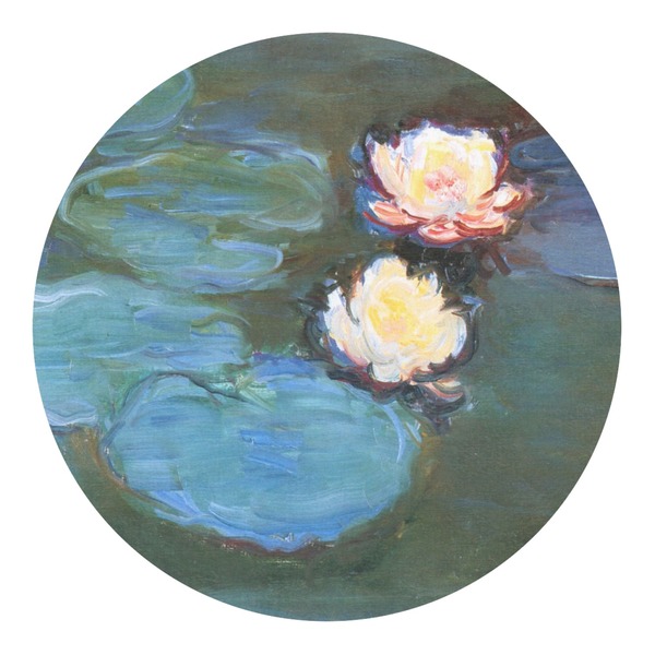 Custom Water Lilies #2 Round Decal - Large