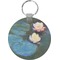 Water Lilies #2 Round Plastic Keychain