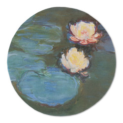 Water Lilies #2 Round Linen Placemat