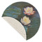 Water Lilies #2 Round Linen Placemats - Front (folded corner single sided)