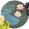 Water Lilies #2 Round Linen Placemats - Front (w flowers)
