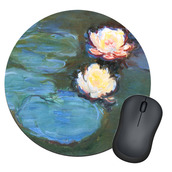 Custom Water Lilies #2 Round Mouse Pad