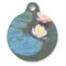 Water Lilies #2 Round Pet ID Tag - Large - Front