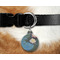 Water Lilies #2 Round Pet Tag on Collar & Dog