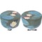 Water Lilies #2 Round Pouf Ottoman (Top and Bottom)