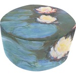 Water Lilies #2 Round Pouf Ottoman