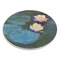 Water Lilies #2 Round Stone Trivet - Angle View
