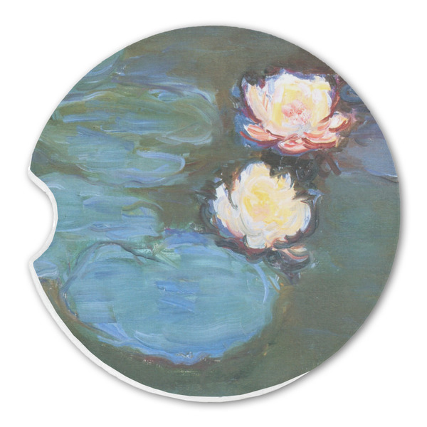 Custom Water Lilies #2 Sandstone Car Coaster - Single