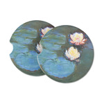 Water Lilies #2 Sandstone Car Coasters