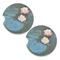 Water Lilies #2 Sandstone Car Coasters - Set of 2