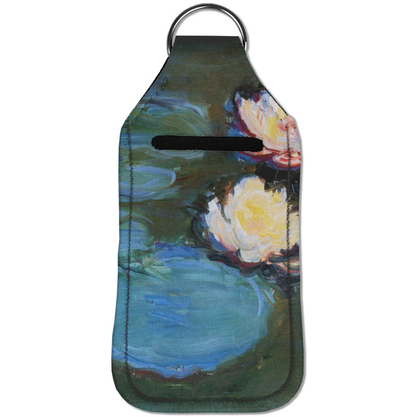 Water Lilies #2 Sanitizer Holder Keychain - Large (Front)