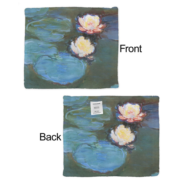 Water Lilies #2 Security Blanket - Front & Back View