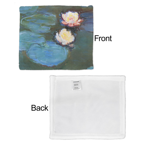 Water Lilies #2 Security Blanket - Front & White Back View