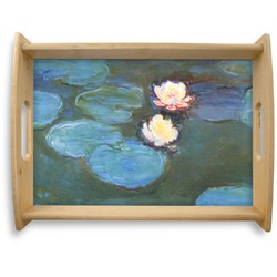 Water Lilies #2 Natural Wooden Tray - Large