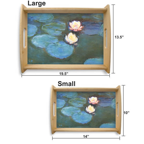 Water Lilies #2 Serving Tray Wood Sizes