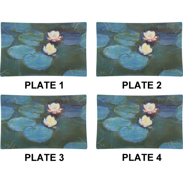Water Lilies #2 Set of Rectangular Dinner Plates (Approval)