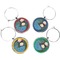 Water Lilies #2 Wine Charms (Set of 4)