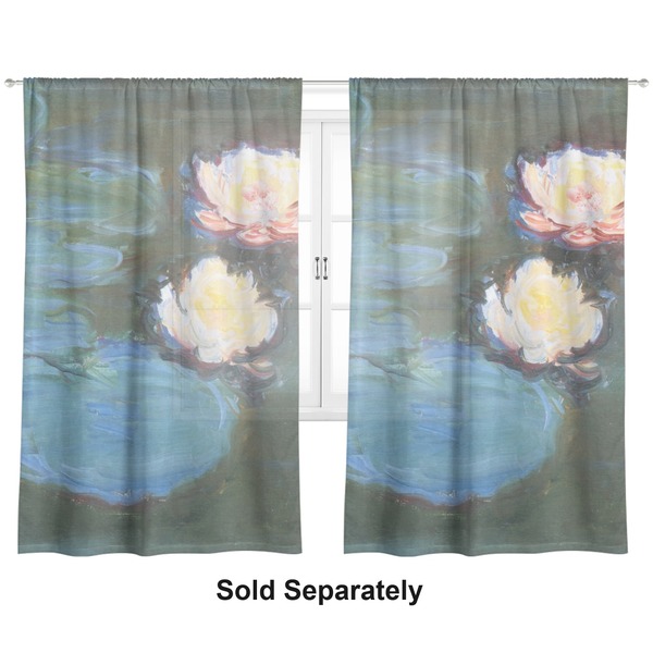 Water Lilies #2 Sheer Curtains