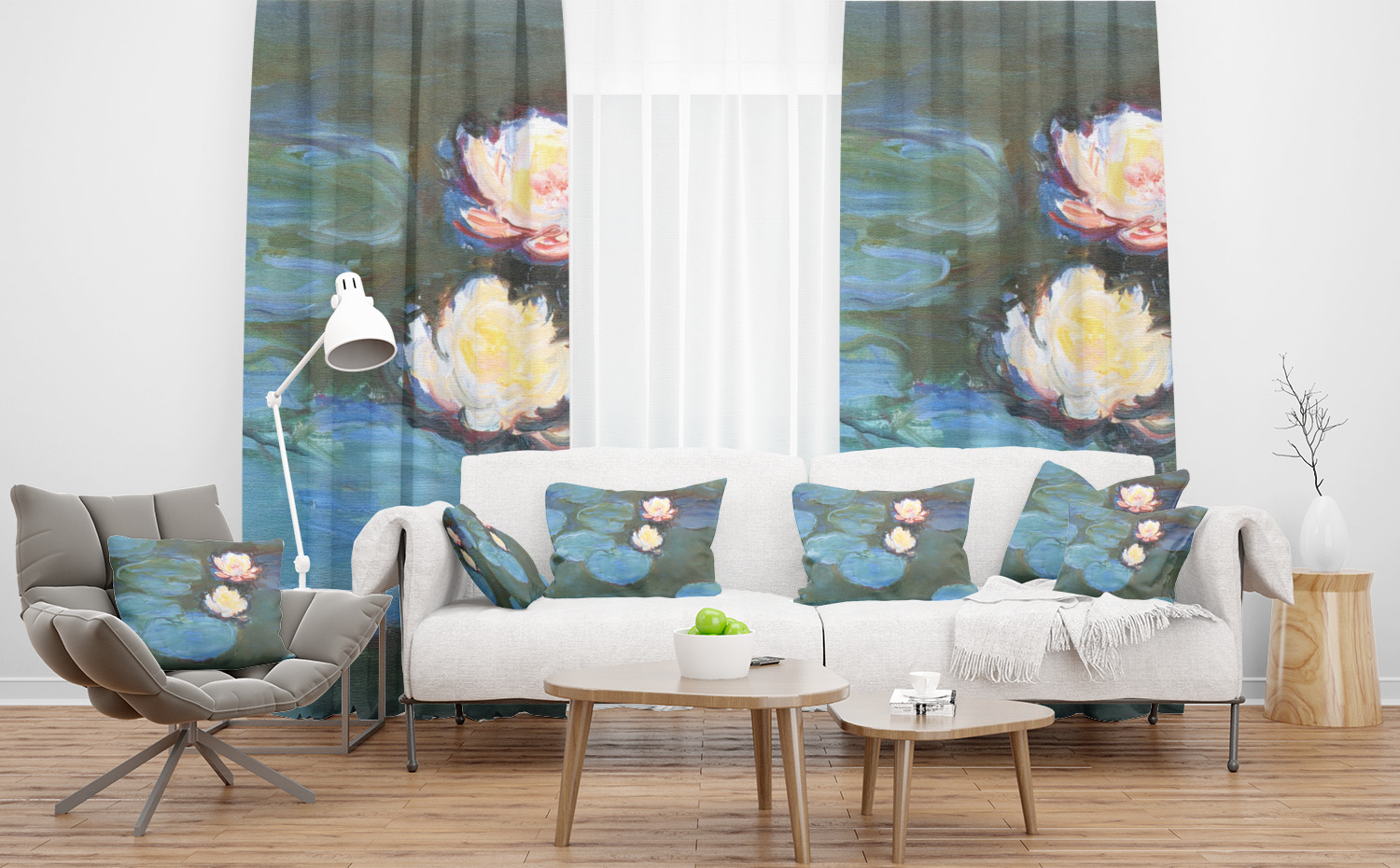 Custom Water Lilies 2 Curtain YouCustomizeIt