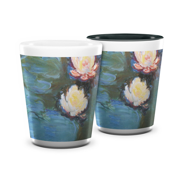Custom Water Lilies #2 Ceramic Shot Glass - 1.5 oz