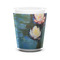 Water Lilies #2 Ceramic Shot Glass - 1.5 oz - White - Set of 4