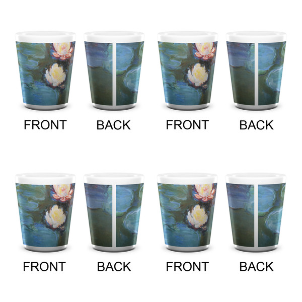 Water Lilies #2 Shot Glass - White - Set of 4 - APPROVAL