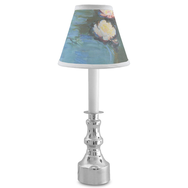 Water Lilies #2 Small Chandelier Lamp - LIFESTYLE (on candle stick)