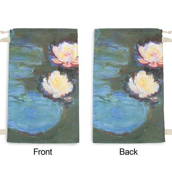 Water Lilies #2 Small Laundry Bag - Front & Back View
