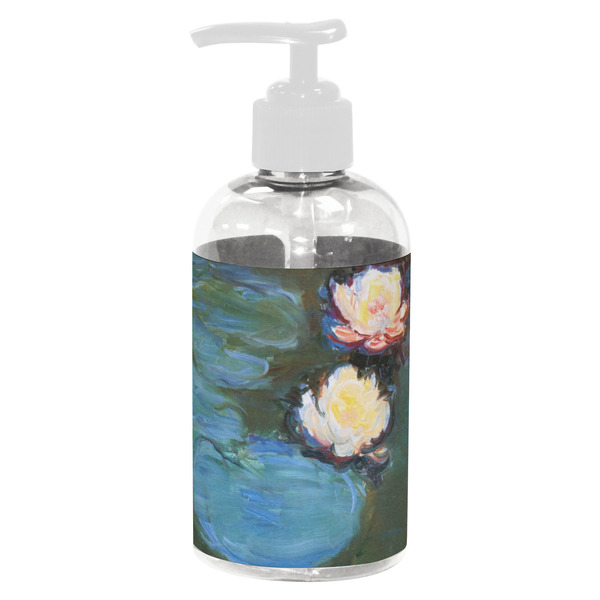 Custom Water Lilies #2 Plastic Soap / Lotion Dispenser (8 oz - Small - White)