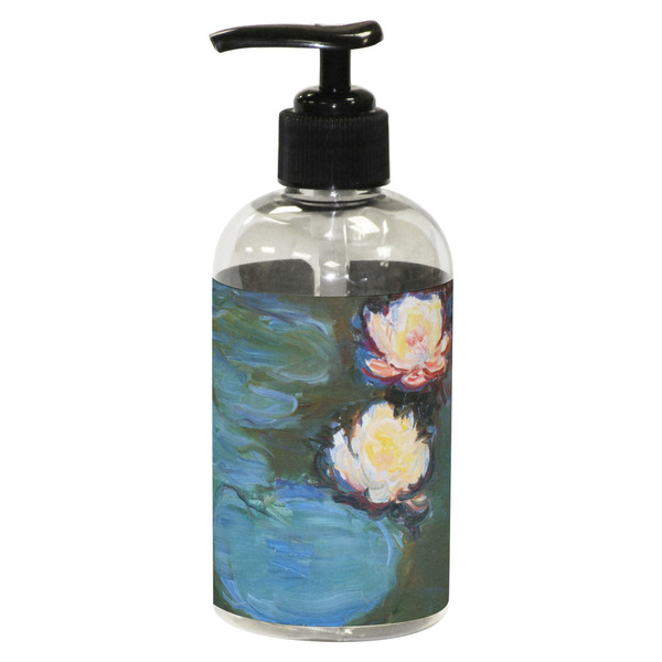 Custom Water Lilies #2 Plastic Soap / Lotion Dispenser (8 oz - Small - Black)