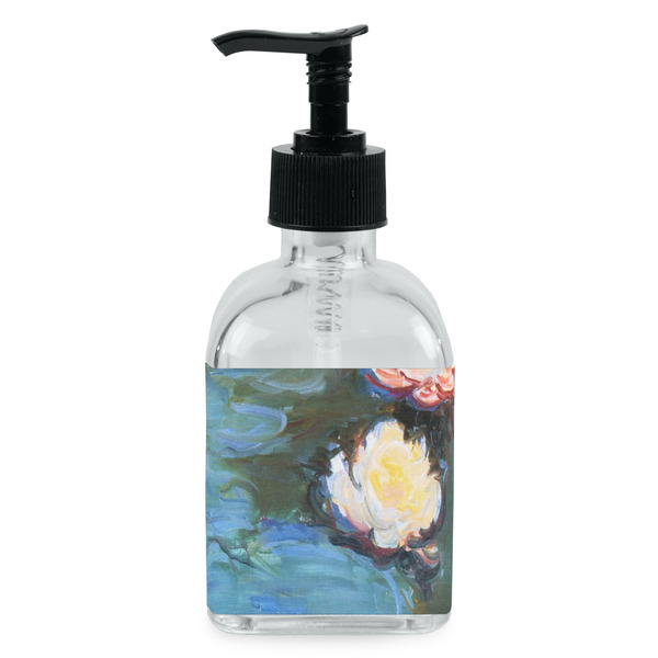 Custom Water Lilies #2 Glass Soap & Lotion Bottle - Single Bottle