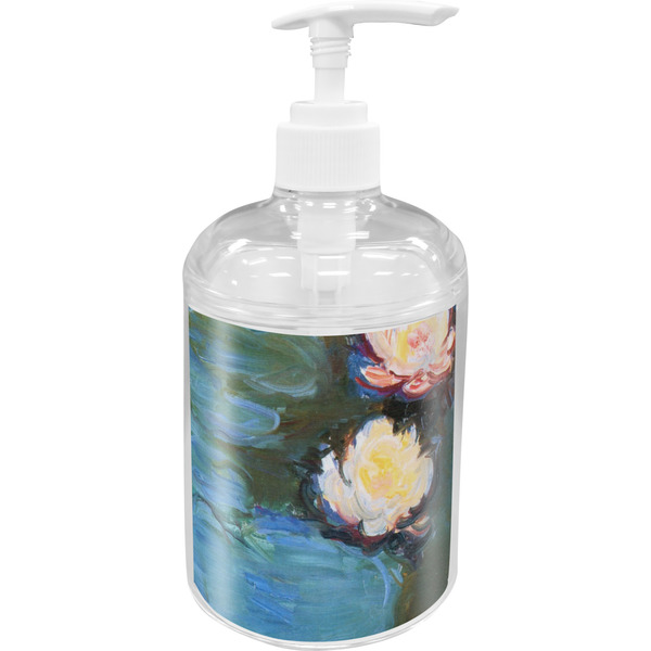 Custom Water Lilies #2 Acrylic Soap & Lotion Bottle