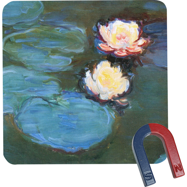 Custom Water Lilies #2 Square Fridge Magnet