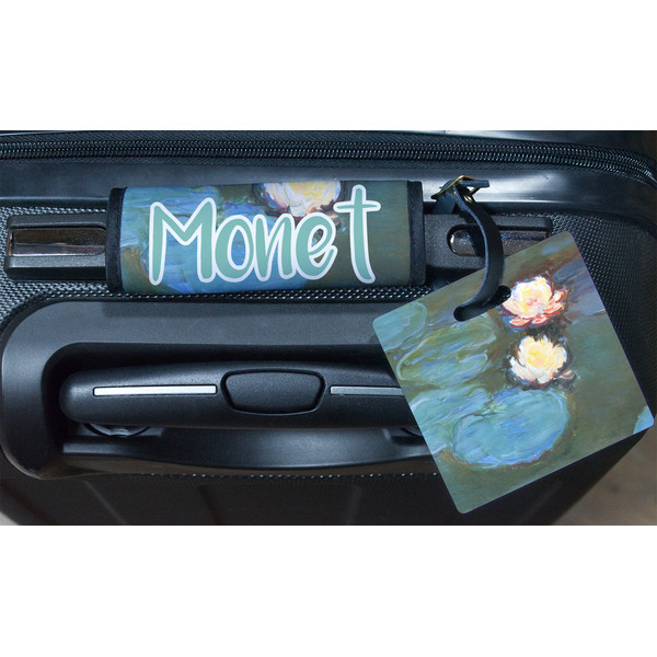Water Lilies #2 Square Luggage Tag & Handle Wrap - In Context