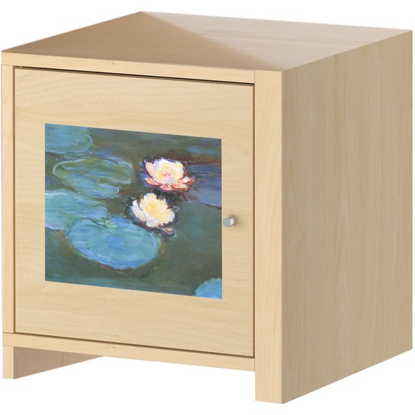 Water Lilies #2 Square Wall Decal on Wooden Cabinet
